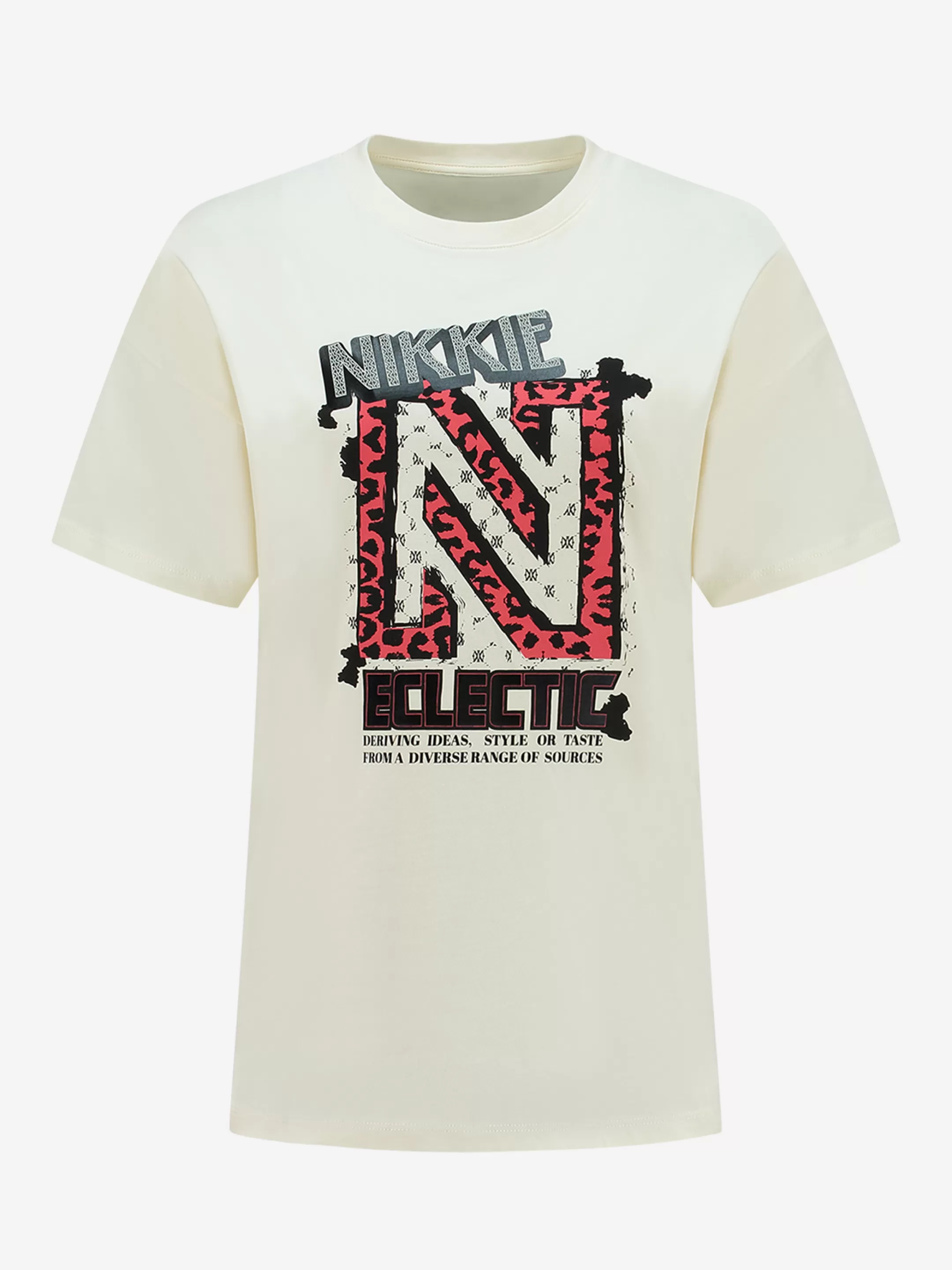 Best Sale NIKKIE T-shirt with N logo print Pearl