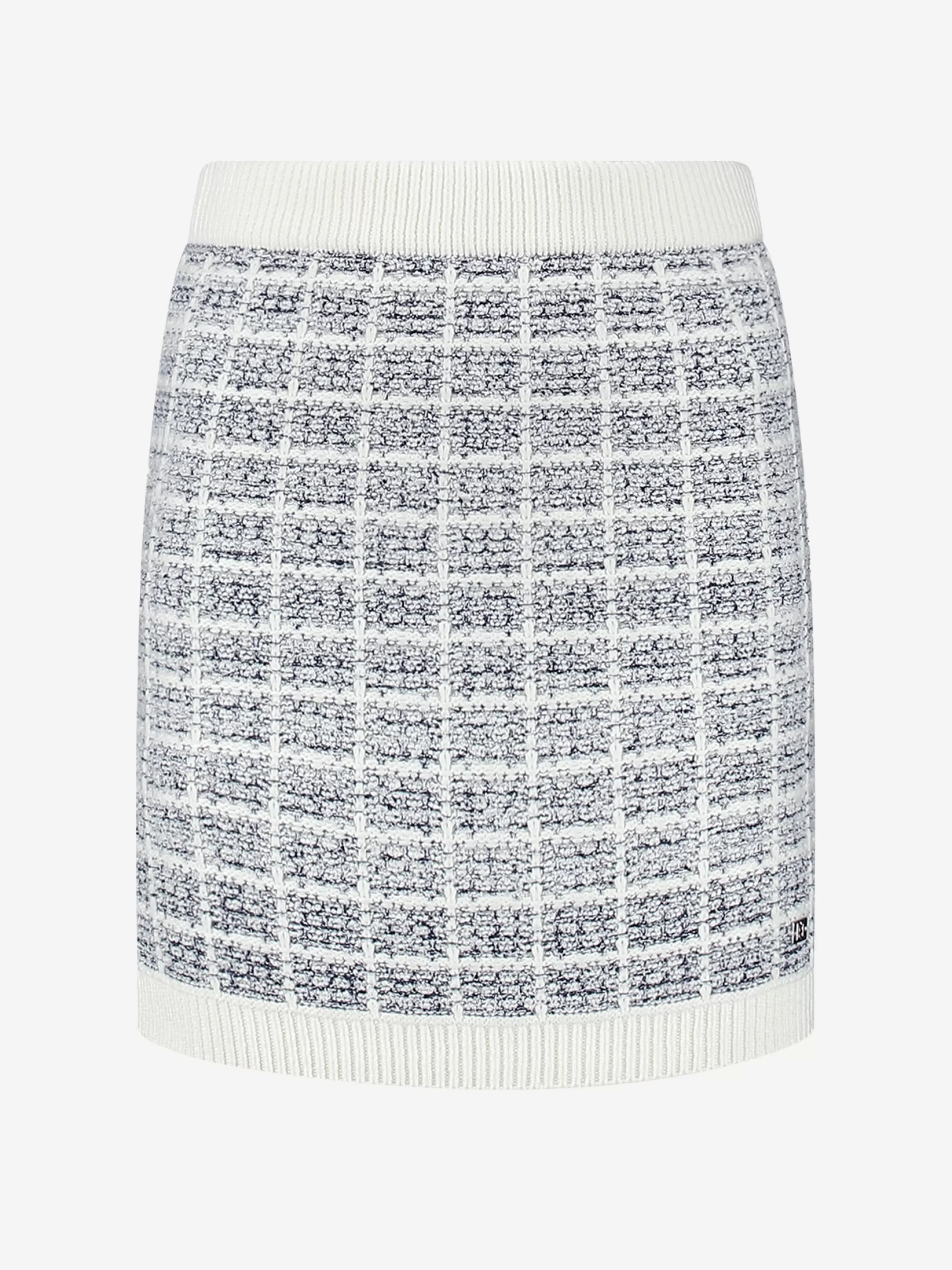 Outlet NIKKIE Tweed fitted skirt Deep blue