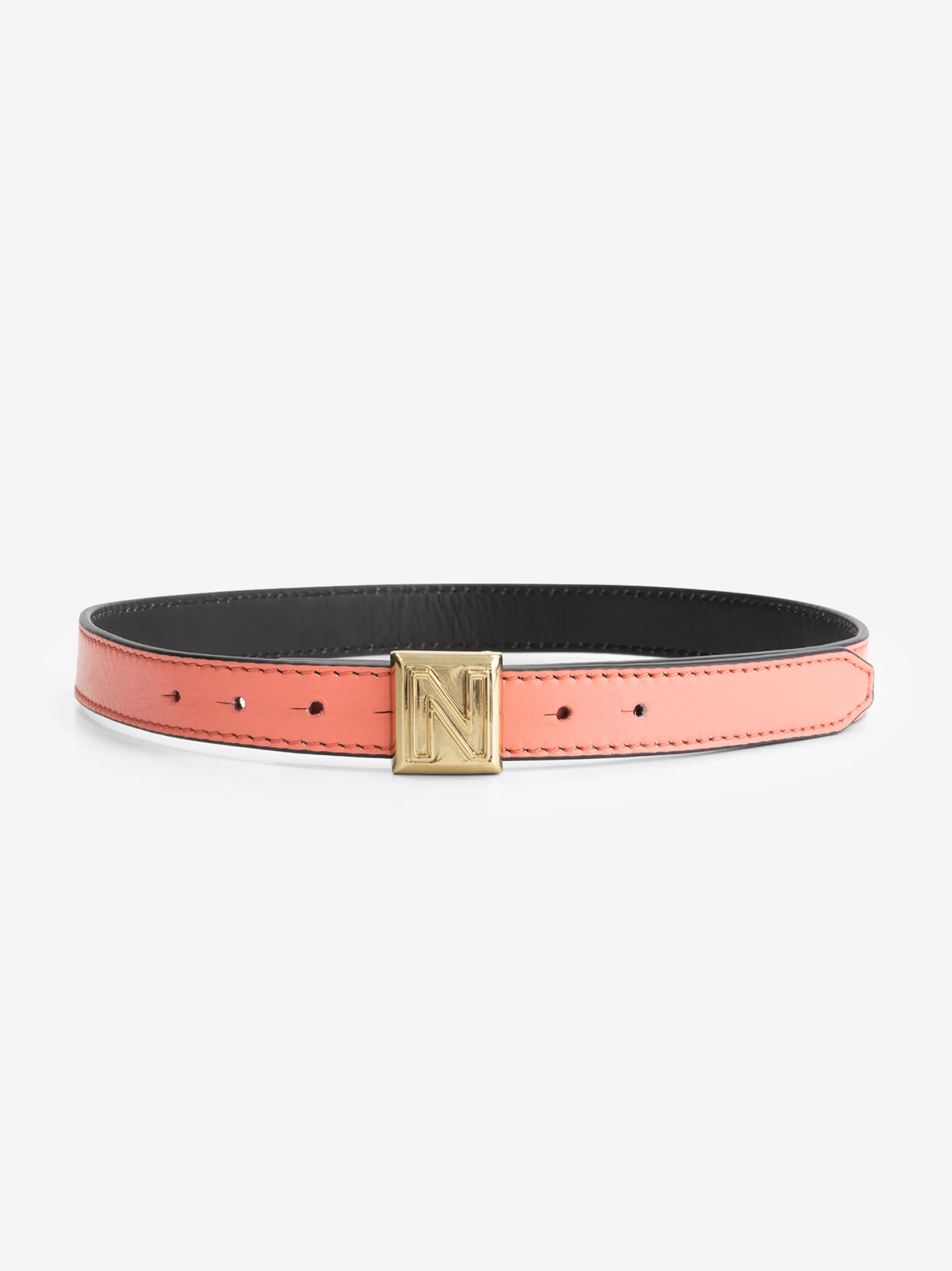 Discount NIKKIE Two-sided leather Waist belt Black