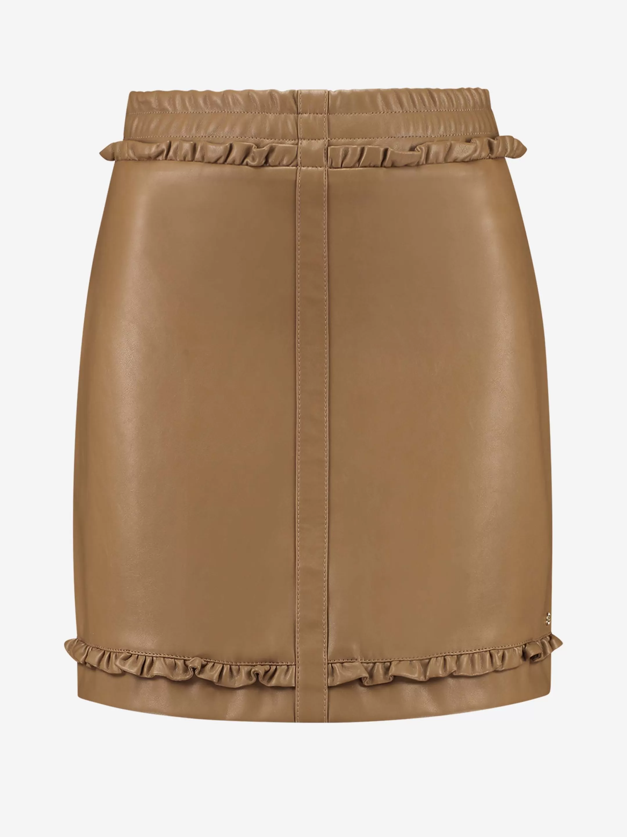 Best Sale NIKKIE Vegan leather skirt with high rise Caramel