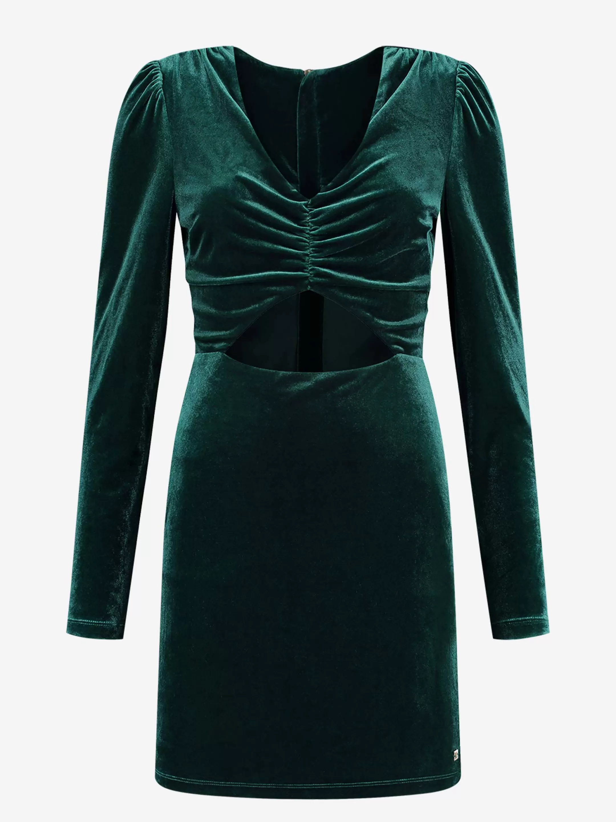 Sale NIKKIE Velvet dress with cut out Evergreen Stripe