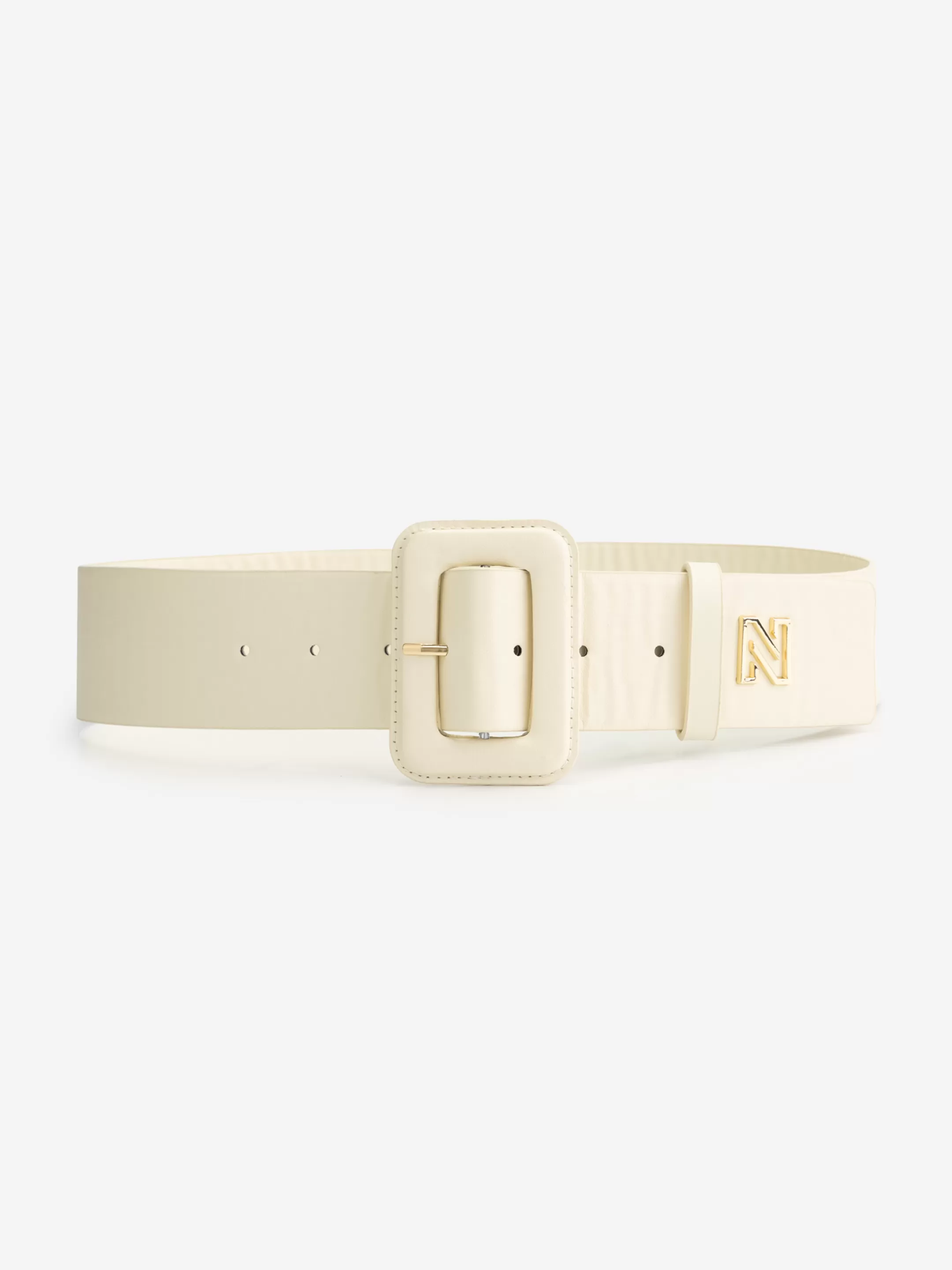 Cheap NIKKIE Waist belt with big buckle Cream