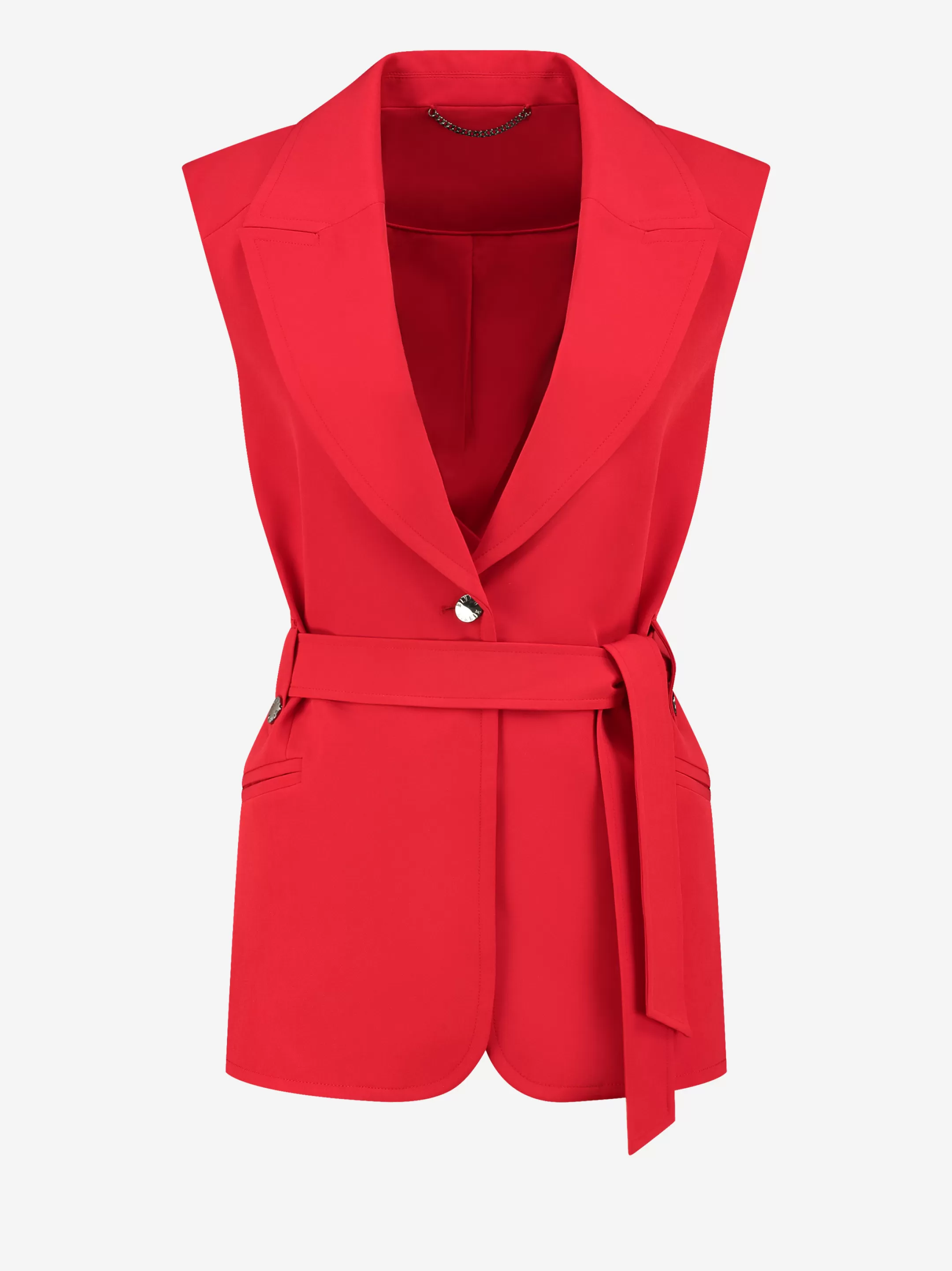 Best NIKKIE Waistcoat with tie belt Racing Red