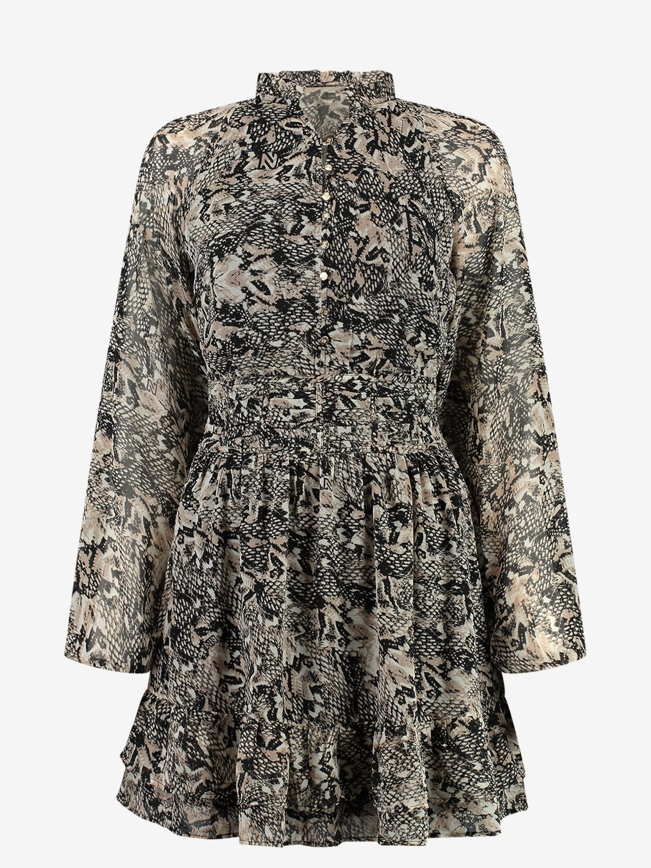 Best Sale NIKKIE Wrap dress with snake print Hummus