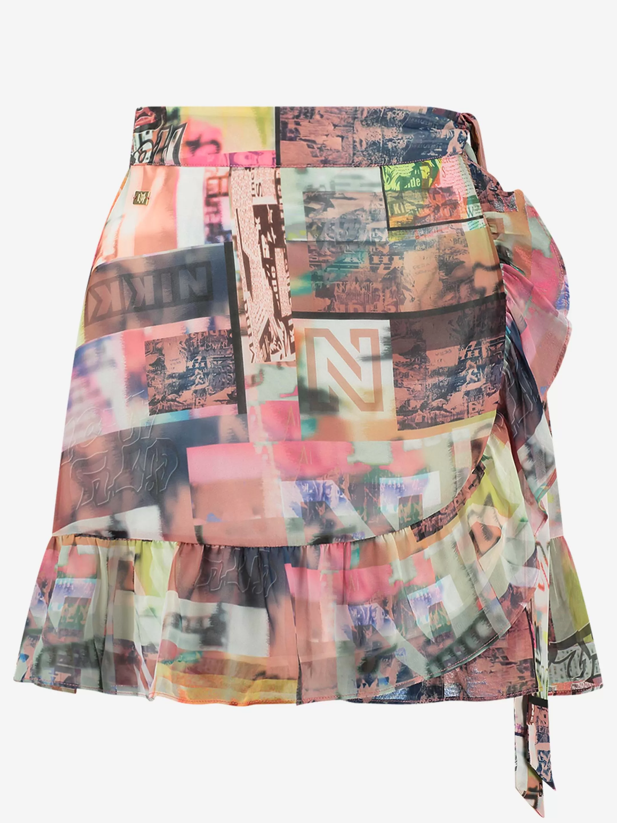 Online NIKKIE Wrap skirt with print Desert Sand/Black